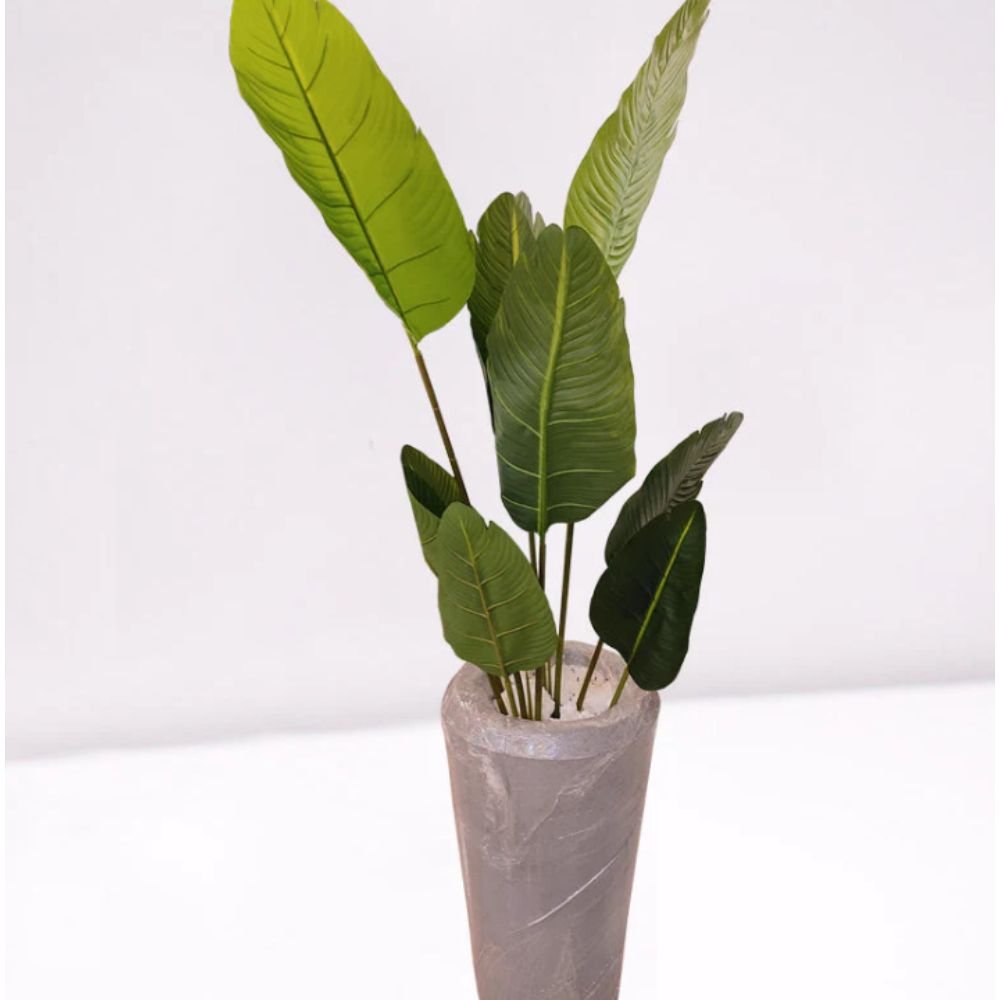 Artificial Banana Plant With Resin White Pot Living Room Corner Planter
